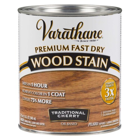 Varathane Premium Fast Dry Wood Stain, Traditional Cherry, 1 Qt 262008